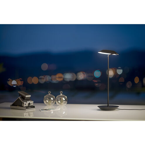 Royyo 17.4 inch 11.00 watt Chrome with Azure Felt Desk Lamp Portable Light